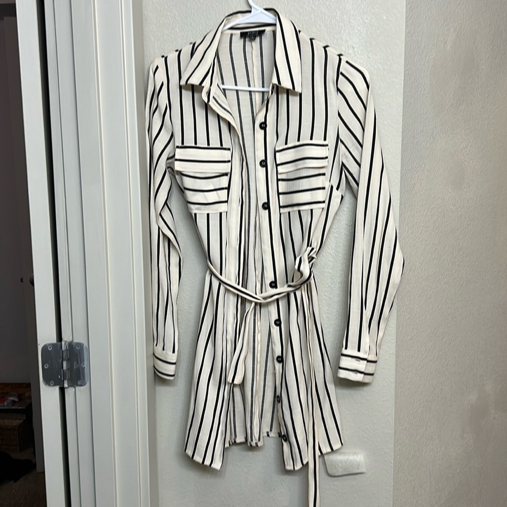 Privy striped shirt dress